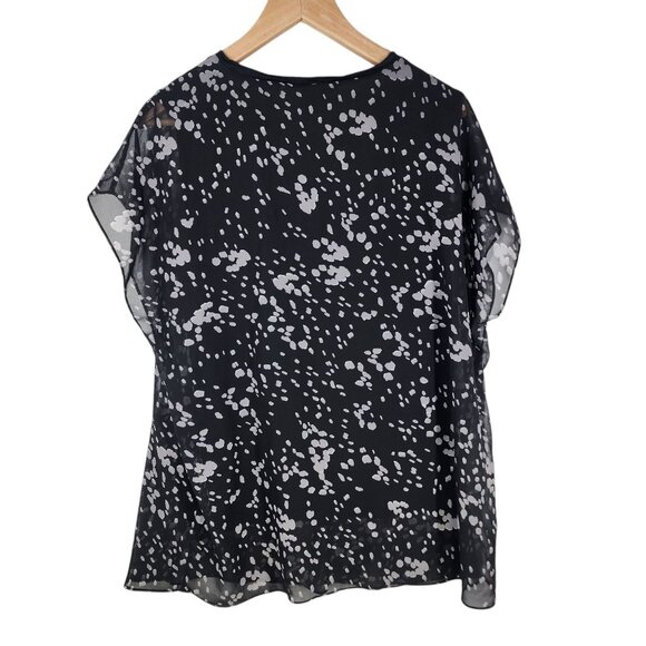 CABI Cosmos Night Sky Blouse Black/Gray Sz L #3597 - Picture 2 of 6